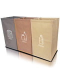 Recycling Organizer - Reusable Recycling Bags - Recycling Sorter - Trash Sorting Bins - 3 Compartment Recycle - Pack