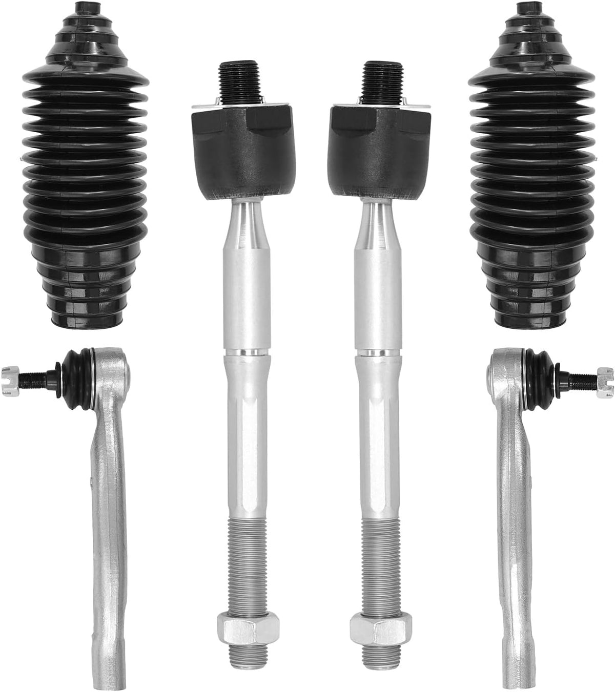 6Pcs Front Tie Rods Kit Fits for Toyota Camry 2012-2017