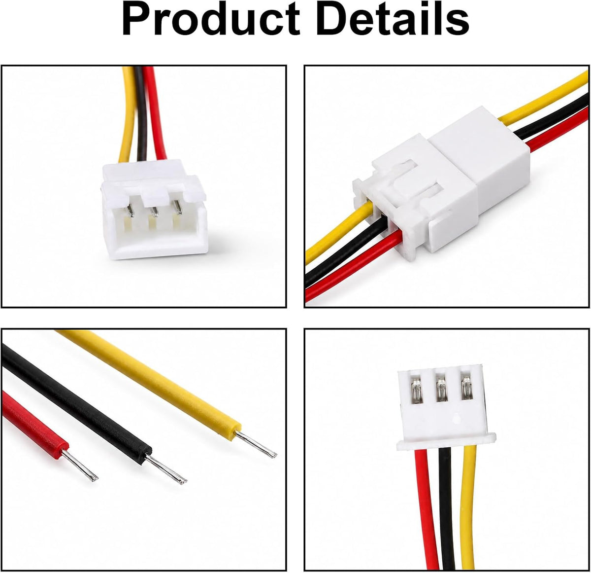 10Pair JST XH 2.54mm Connector Kit JST XH 3 Pin Header Male and Female Plug