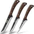 Butcher Knife Set 3PCS, Sharp Fillet & Utility & Paring Knife Set