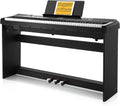 DEP-20 Beginner Digital Piano 88 Key Full Size Weighted Keyboard, Portable Electric Piano with Furniture Stand