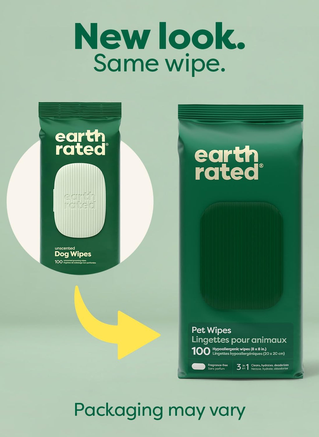 Pet Wipes for Dogs and Cats, Hypoallergenic, 3-in-1 Cleaning, Deodorizing and Hydrating
