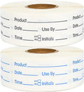 1000 Dissolvable Food Labels Blue&Black 2Rolls 1"x2"