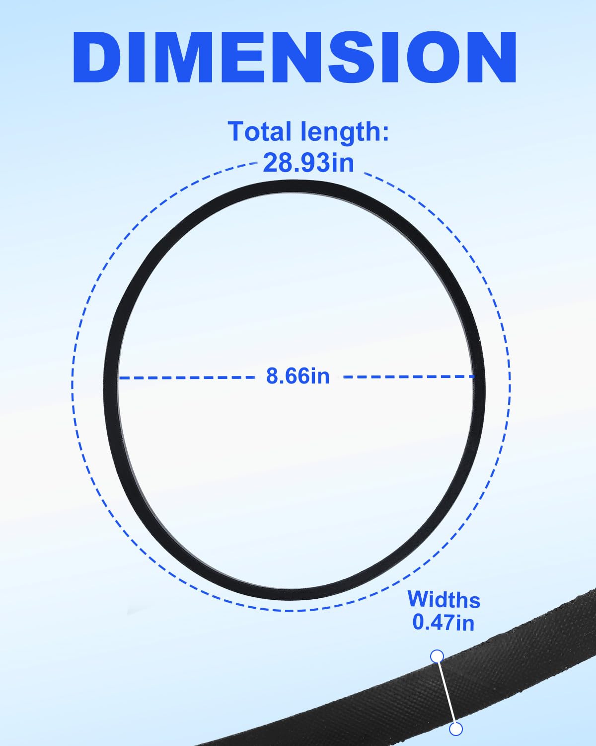 iKEEPOW 27001006 Washer Drive Belt Replacement Compatible with Speed Queen