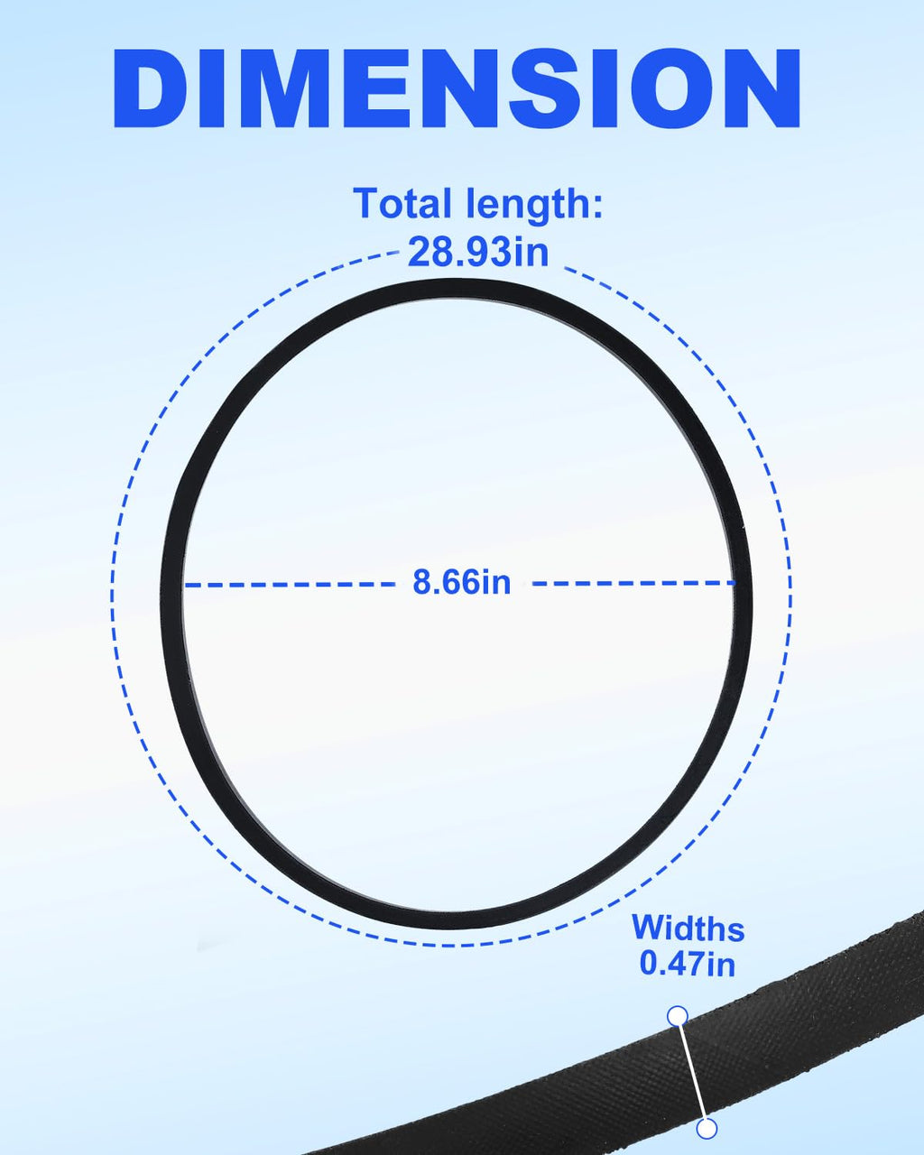 4PACK 38174 Drive Belt Replacement Compatible with Amana/Maytag/Speed Queen