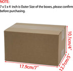 7x5x4 Inches Shipping Boxes, Brown Corrugated Cardboard Boxes for Small Bussiness, 25 Pack