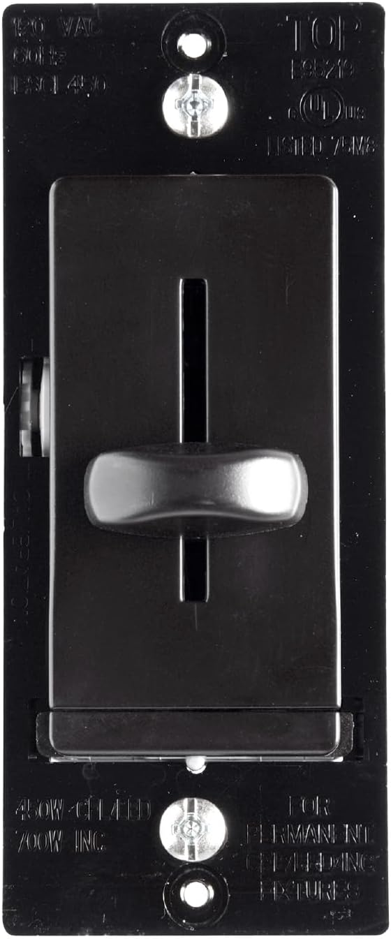 Legrand LS Series 450W LED Dimmer Light Switch Single Pole Black 1 Pack