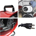 Maxx Air 16" High Velocity Turbo Fan with Pivoting Head - Efficient Air Circulation, High-Velocity Drum Fan Ideal for Home, Garage, or Workshop Use, Durable Construction, Easy Assembly