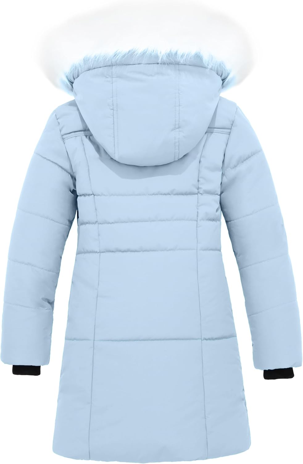 Girls' Winter Coat Waterproof Long Puffer Jacket Warm Parka Hooded | 5000mm Waterproof,Removable Faux Fur Hood,Fleece