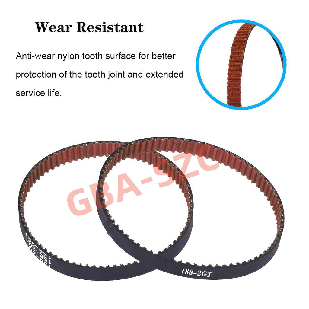 10×200mm GT2 Timing Belt,6mm Width GT2 Closed Loop Belt,Upgrade Nylon Tooth Surface Non-Slip Version for 3D Printer,CNC.