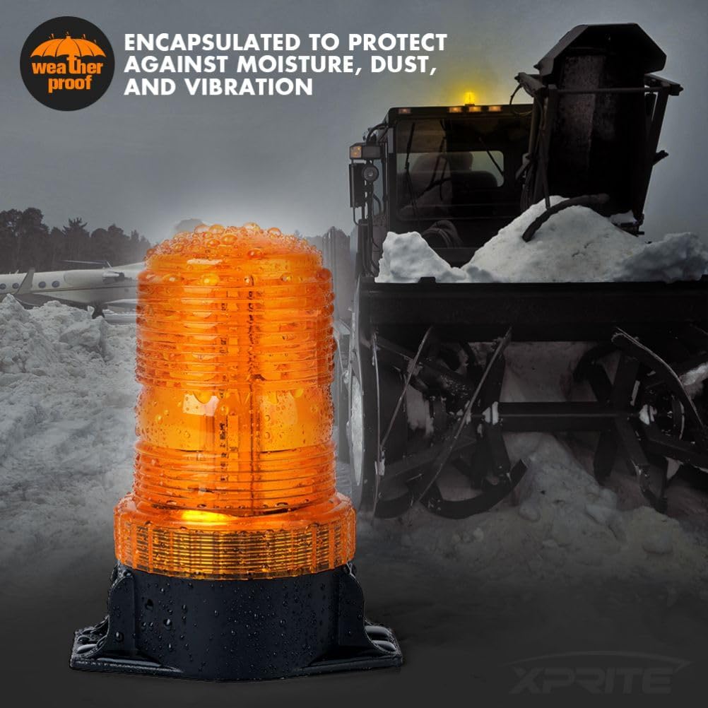 30 LED Amber Beacon Lights for 10-110V for Forklift ATV Tractor Golf Cart UTV Truck Bus