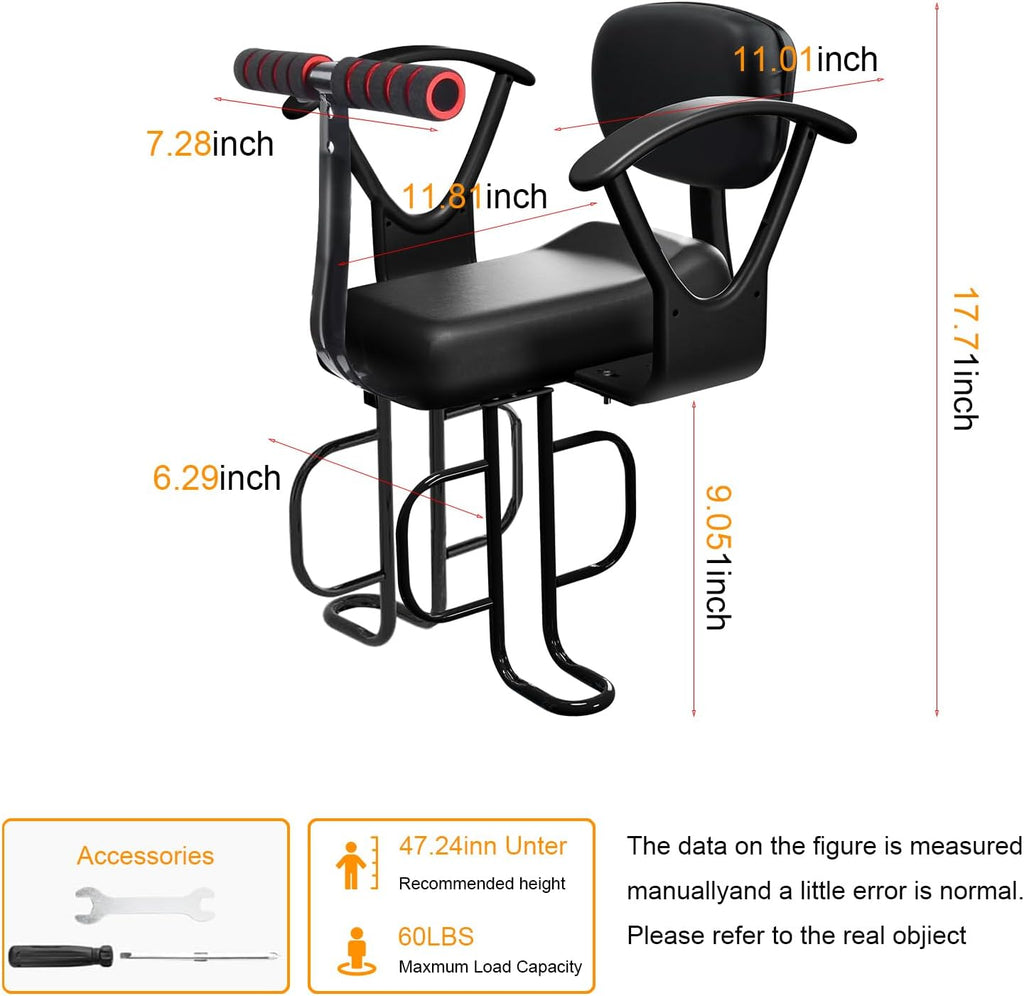 2026 Rear Child Bike Seat,Kids Seat for Adult Bike, Toddlers Rear Mount Bike seat Design for Children Aged 2 to 8