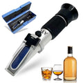 0-80% ABV Alcohol Refractometer for High-Proof Distilled Spirits | High-accuracy 0–80% ABV alcohol refractometer with
