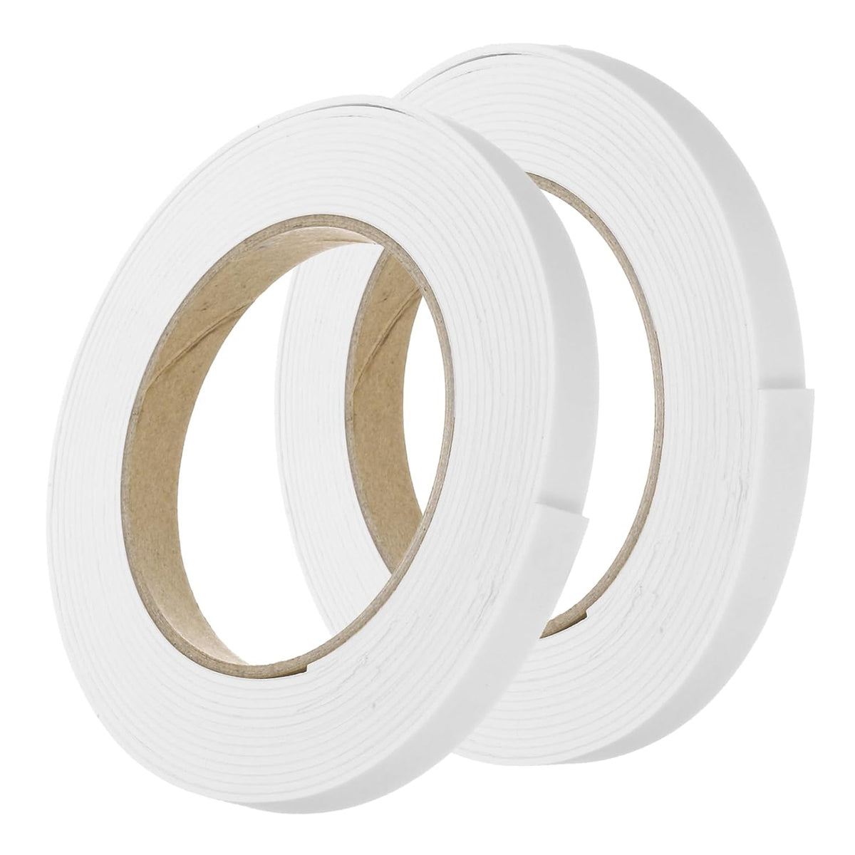 2pcs Rolls Single Sided Foam Tape Removeable EVA Sponge Mounting Tape Strong Adhesive Tape Strips(White, 13ft x 1/2"