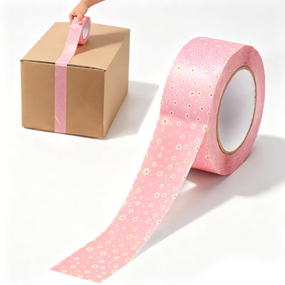 131 Yard Pink Daisy Decorative Packing Tape Cute Floral Print