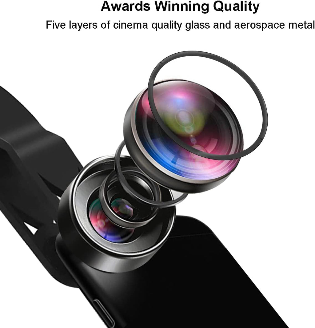 Fisheye Lens, 198° Fish Eye Phone Camera Lens Kit for iPhone | Fish Bowl Camera Lens, Phone Lens Accessories, Lens