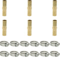 Brass Hose Barb Fitting, 1/2" to 1/2" Barb Splicer, 6Pcs