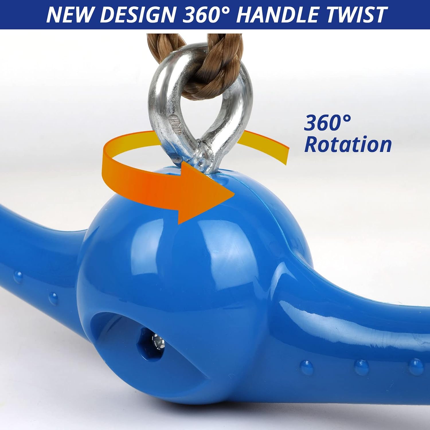 Ninja-Twister Swing Spins Set: Slackline Attachments - 360° Handle Twist-Spin Flips Toy Activate Ninja Powers Warrior