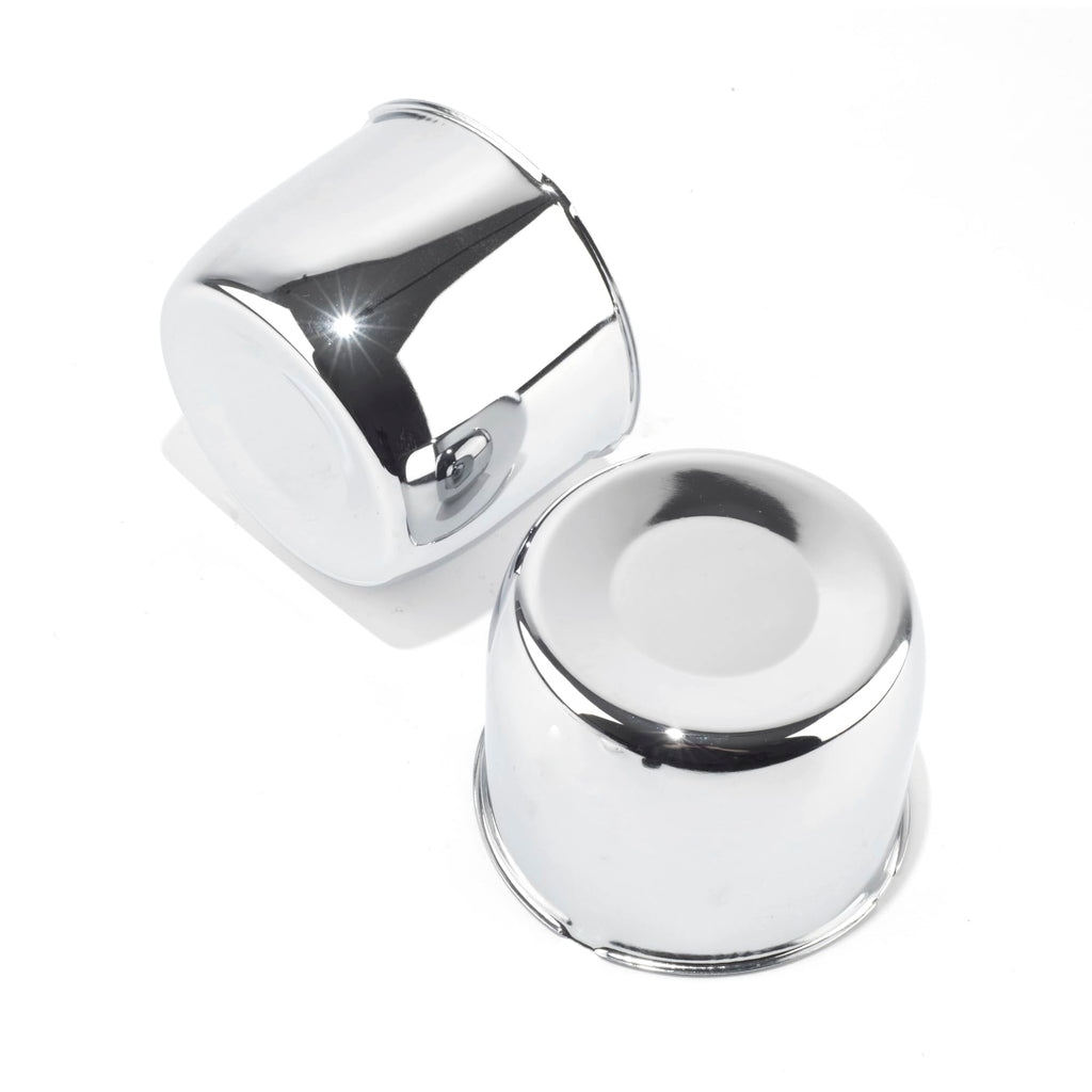 2Pcs 4.9" Stainless Trailer Wheel Center Caps, 3.66" H Chrome 02