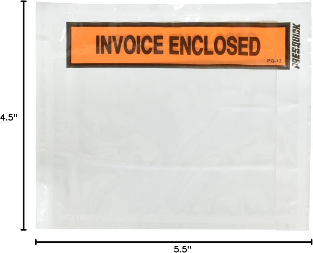 4 1/2 x 5 1/2" Panel Face Invoice Enclosed Envelope, 1000/Case (ENVPQ13)