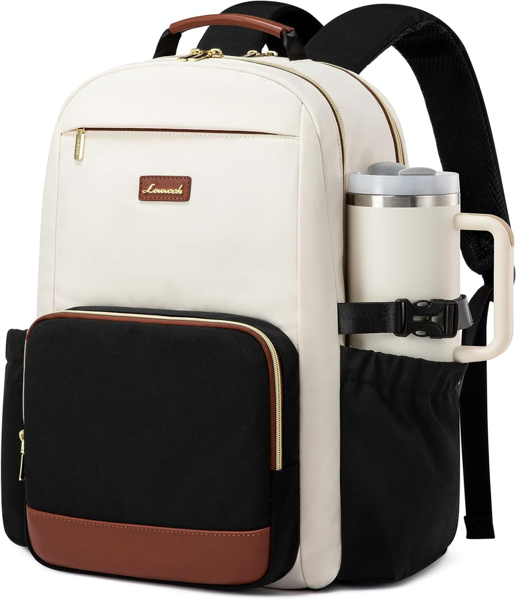 Laptop Backpack for Women with Pouch Pocket for Large Capacity Cup,15.6 Inch Laptop Computer Bag Travel Backpack