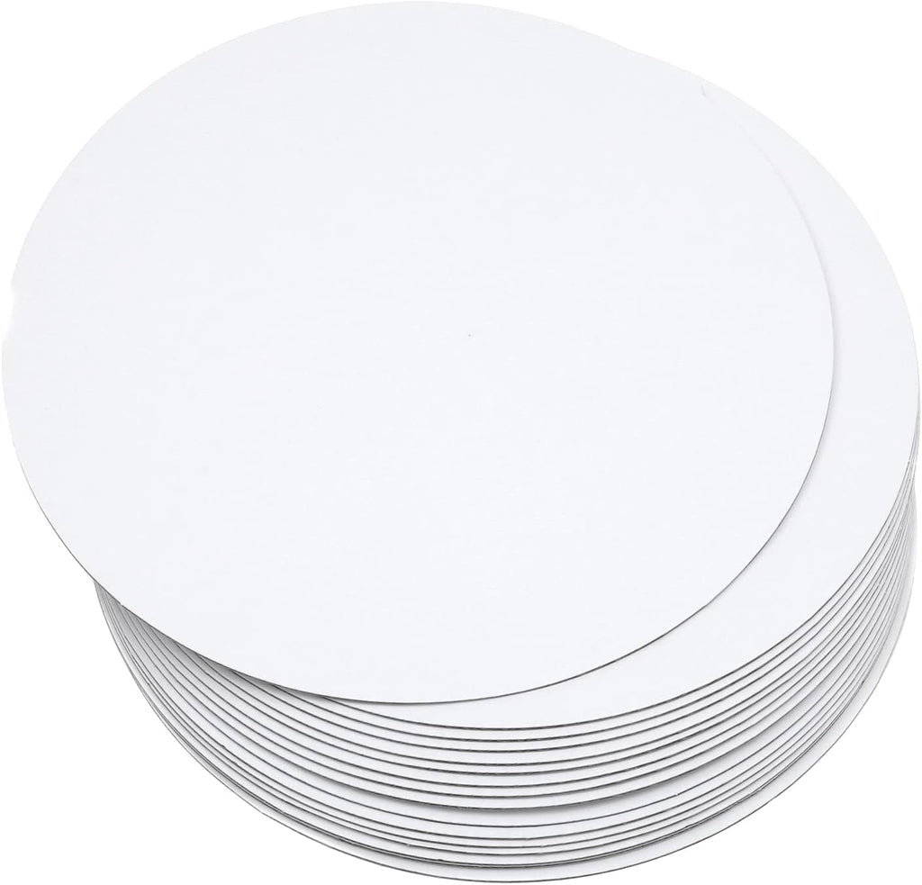 8 Inch White Cake Boards Round 40-Packs Circles Rounds Base Food-Grade Cardboard Cake Plate(Thinner But Stronger)