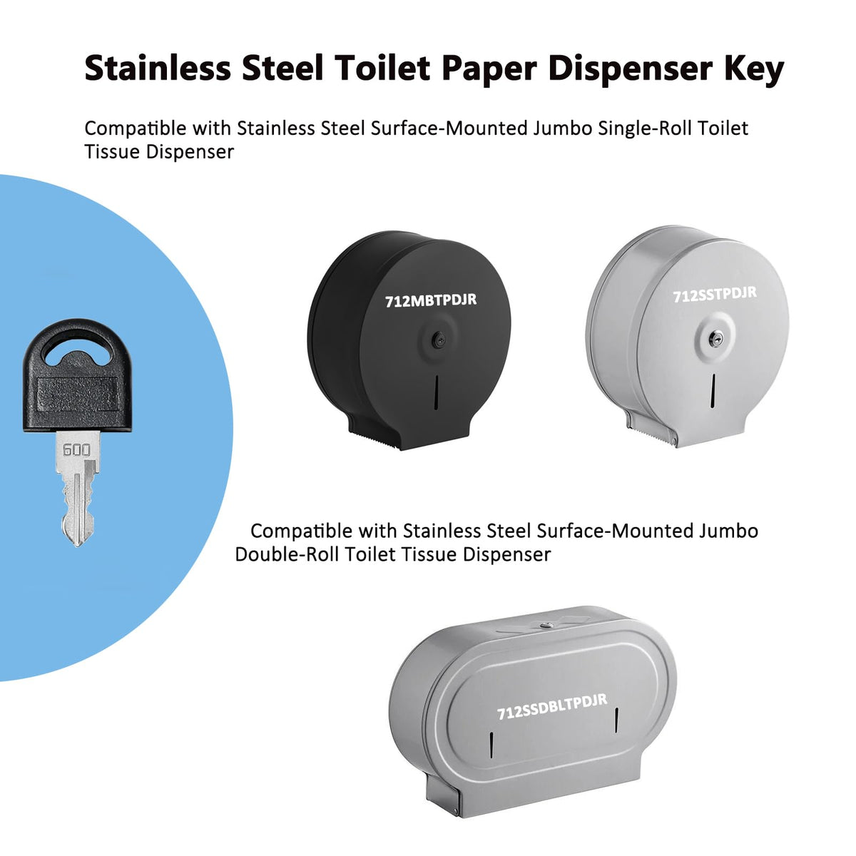 600 Wall Mounted Commercial Paper Towel Dispenser Key,Pack 5
