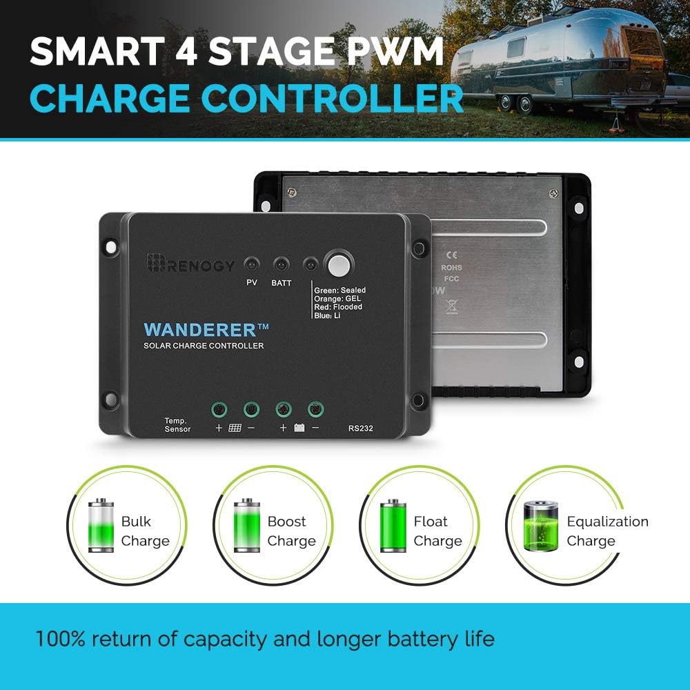 Wanderer Li 30A PWM Solar Charge Controller 12V for Solar Panels