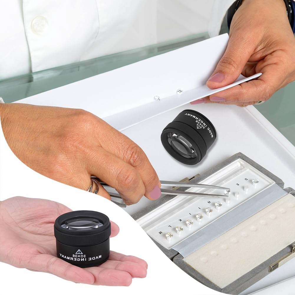30X Coin Magnifying Glass, Portable Jewelry Loupe | Portable Pocket Magnifier for Coins, Jewelry, Maps, Antiques