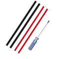 Fixbetter 4Pcs Replacement Rolling Brush Plush Strips For Dyson V8, V10 Vacuum Cleaner, Vacuum Cleaner Rolling Brush Strips with Screwdriver