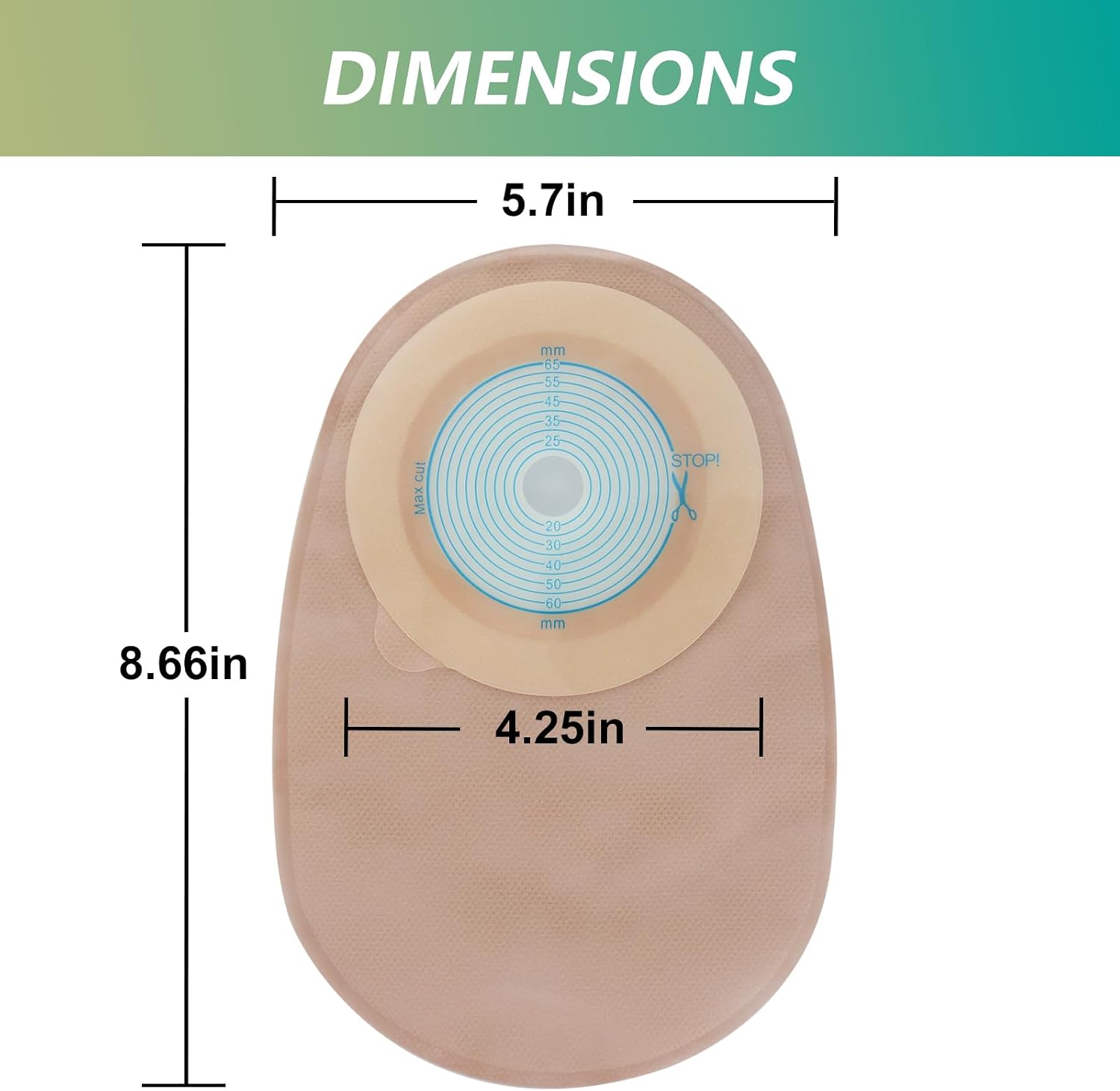20 PCS Colostomy Bags,Ostomy Supplies,One-Piece Closed Ostomy Bags for Ileostomy Stoma Care