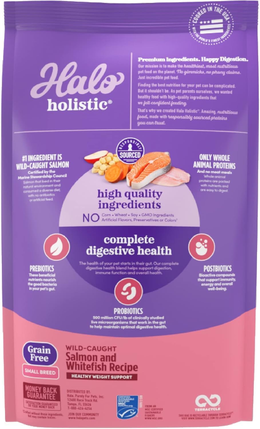 Holistic Small Breed Dog Food, Wild-Caught Salmon & Whitefish, 3.5 lb