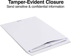 10x13 Security-Tinted White EasyClose Catalog Envelopes, 100 Pack