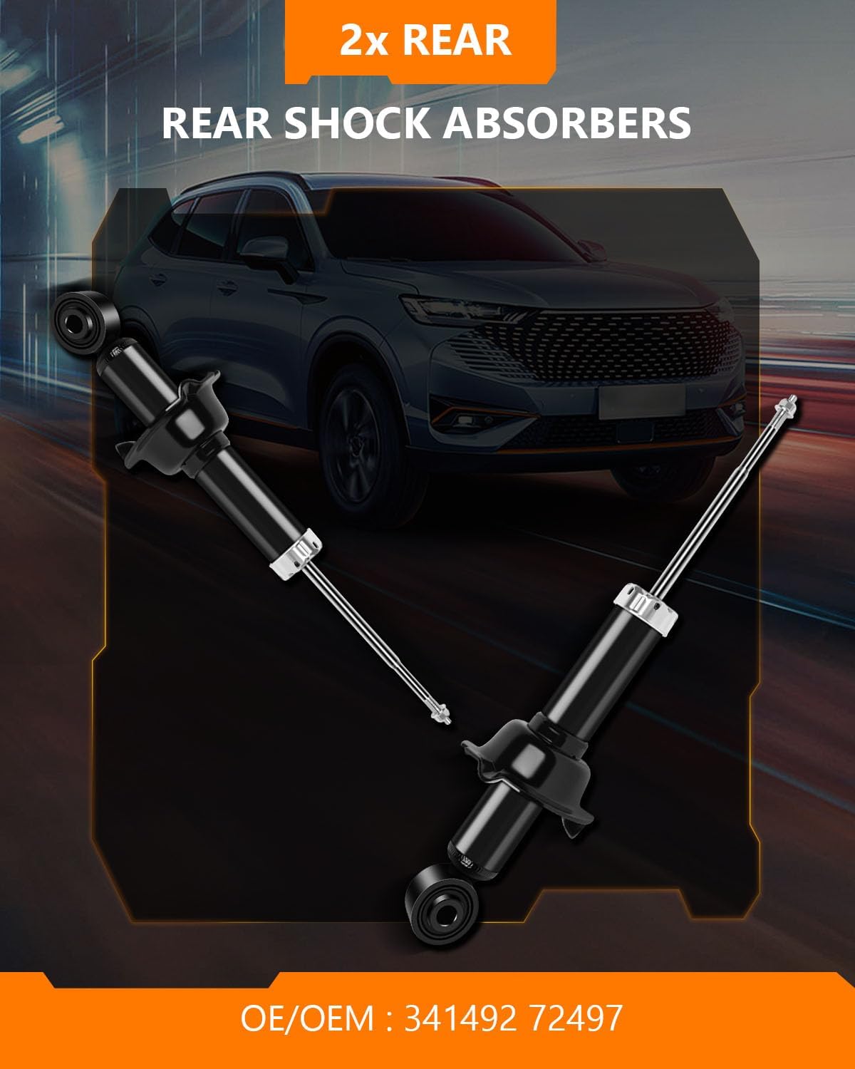 OCPTY Rear Shock Absorbers Struts for Honda for CR-V 2007-2008 2010-2011