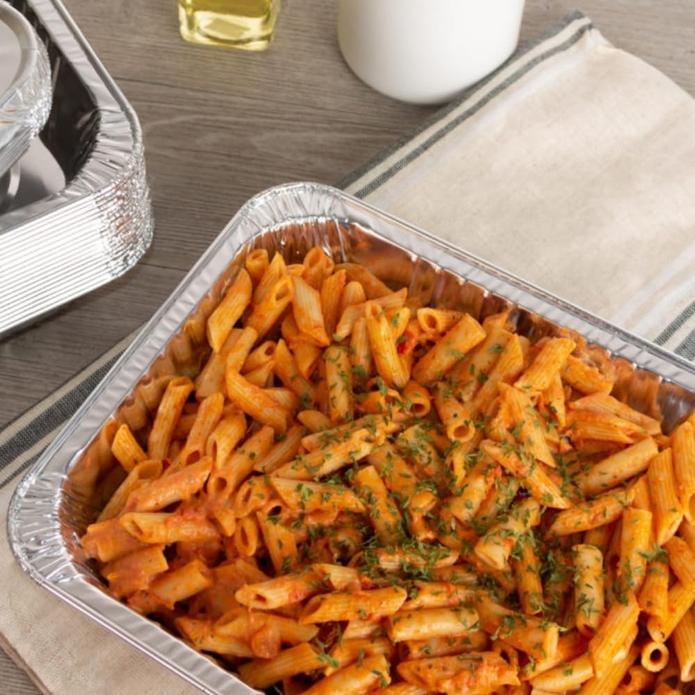 Jetfoil Aluminum Foil Pan with Lids | Half Size Deep Container Steam Table Pans Cooking Accessory | Excellent for