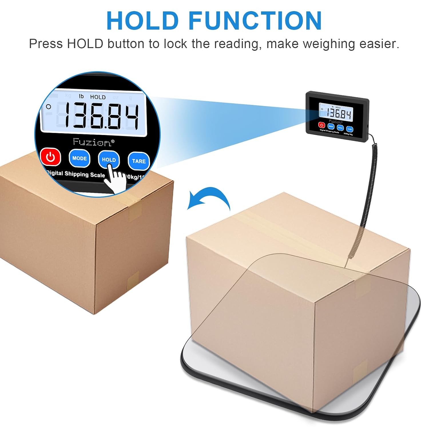 Shipping Scale, 440LB x 10g Postal Scale - LiftX, Hold/Tare Function | High Accuracy, Easy Use, Digital Postal