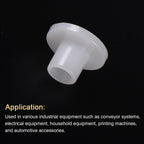 uxcell 12pcs Flanged Sleeve Bearings Plastic Bushings 6mm Bore x 8mm OD x 10mm Length Nylon Bushings, White