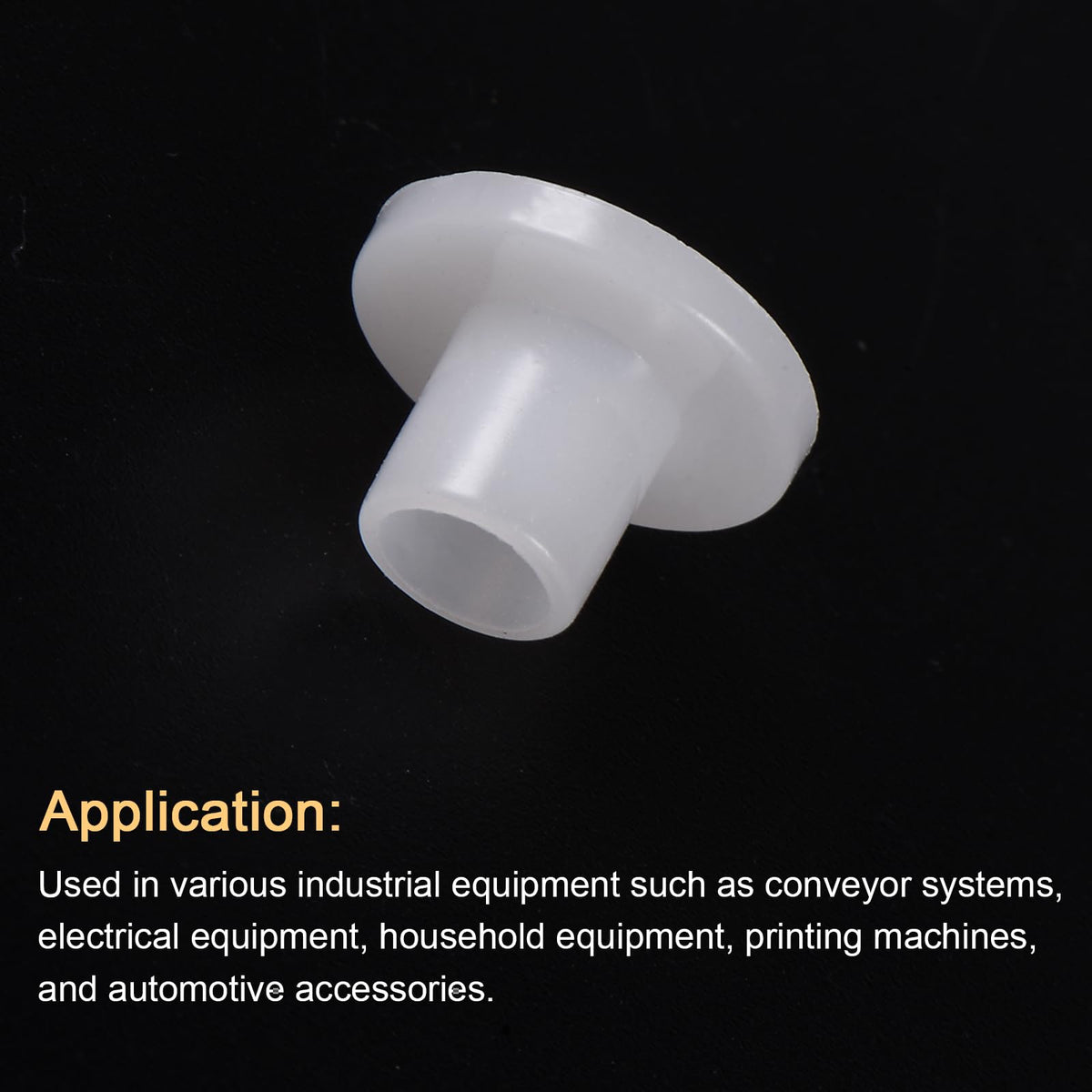 uxcell 12pcs Flanged Sleeve Bearings Plastic Bushings 6mm Bore x 8mm OD x 10mm Length Nylon Bushings, White