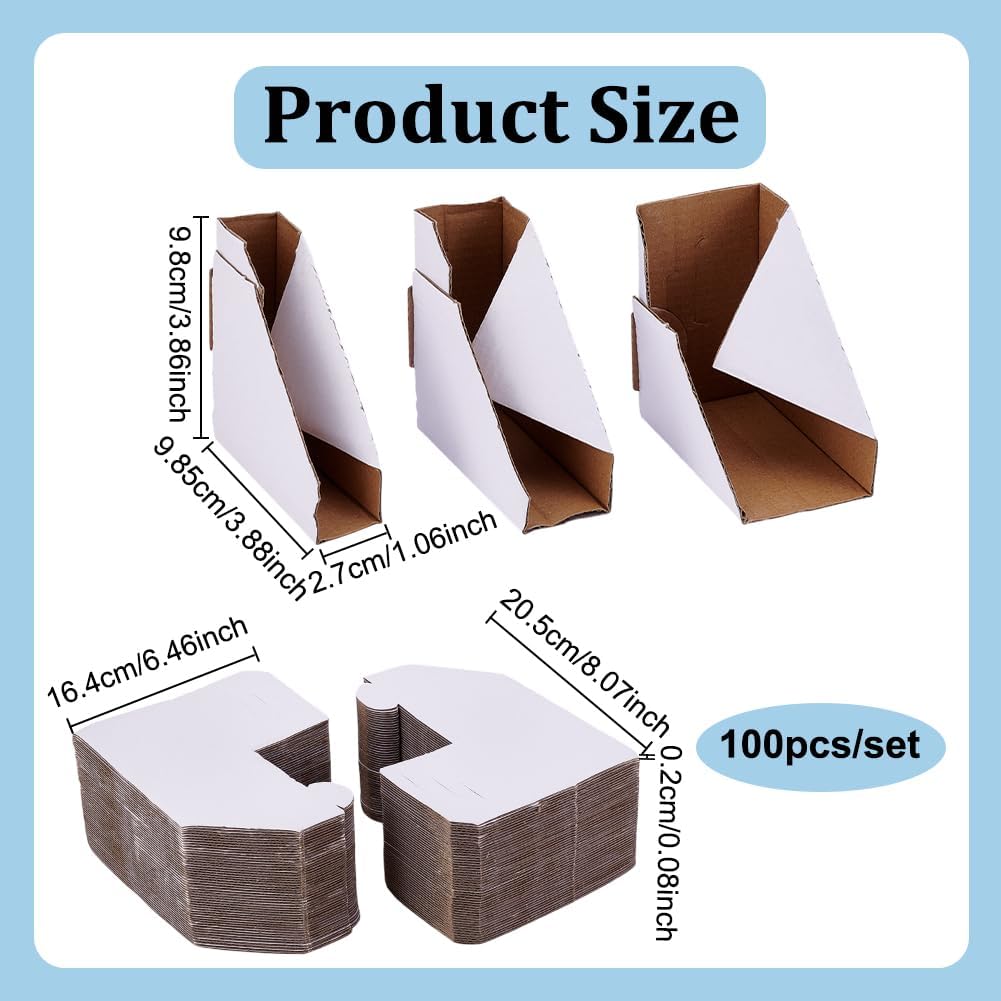 100PCS Adjustable Cardboard Corner Protectors, 1" 1.5" and 2.1" Thickness White Picture Frame Corner Protectors
