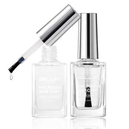 Clear Nail Polish Base Top Coat, No Lamp Needed, Toxin HEMA Free