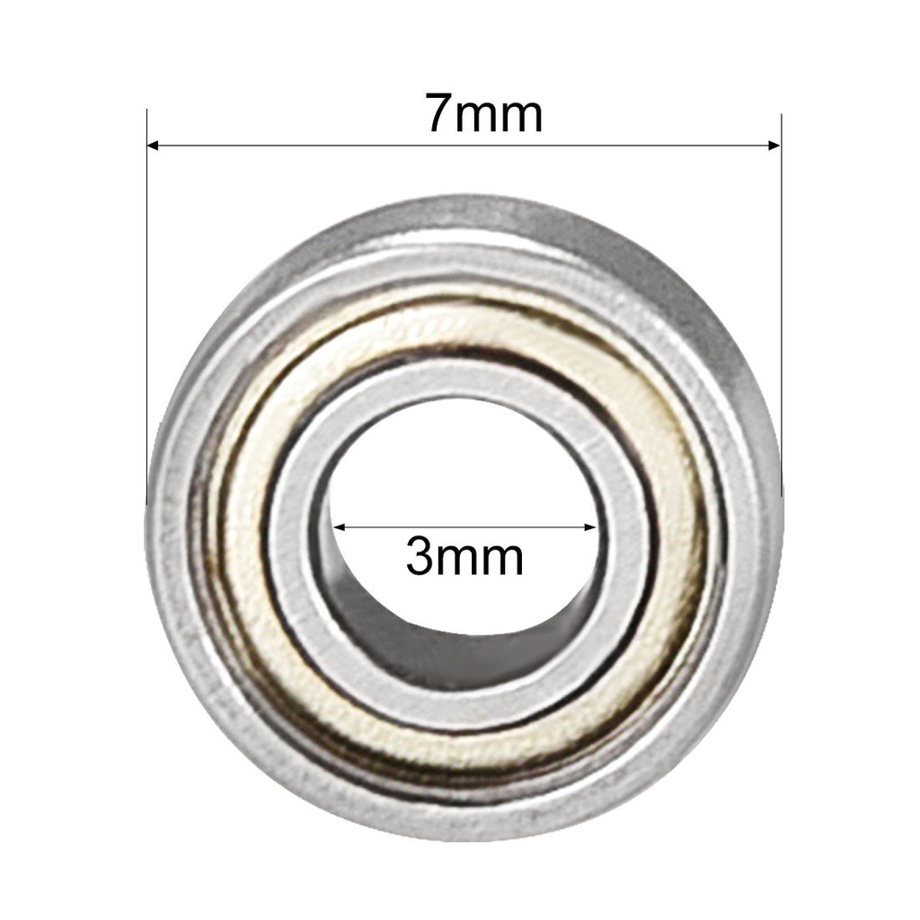 uxcell 683ZZ Ball Bearing 3mm x 7mm x 3mm Double Shielded Deep Groove Bearings, Carbon Steel 20pcs