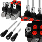 Hydraulic Flow Control Valve 3 Spool 11 GPM Adjustable Relief Valve