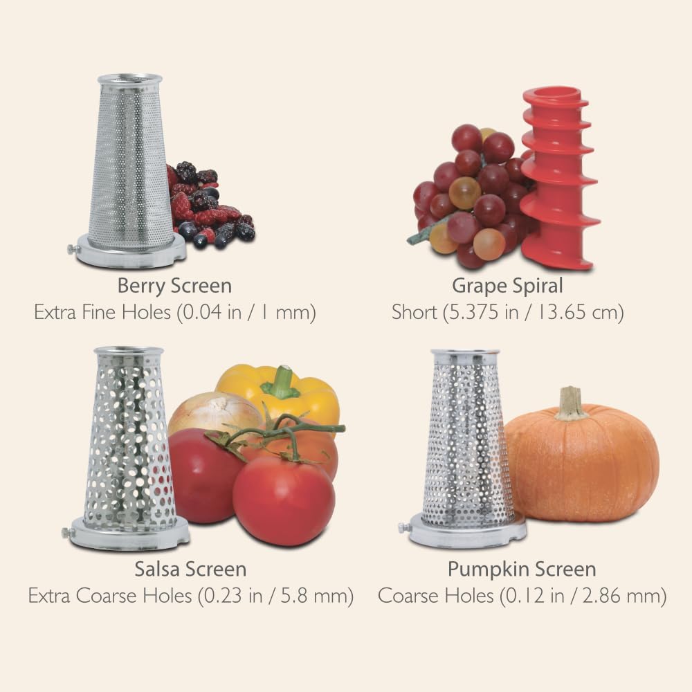 Johnny Apple Sauce Maker, Tomato Sauce Maker, Salsa, Pumpkin Puree, Remove Skins & Seeds From Produce, Model 250