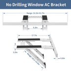 No Drill AC Window Bracket, Air Conditioner Support Bracket for Single/Double Hung Windows, Heavy Duty Epoxy-Coated