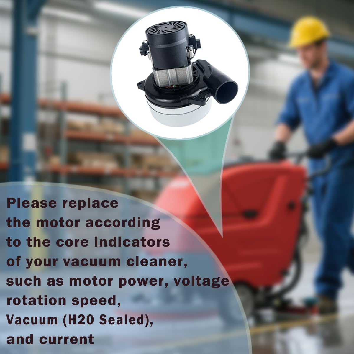 Upgraded 116472-13/00 Vacuum Motor, Includes Motor Gasket/2 Additional Pair