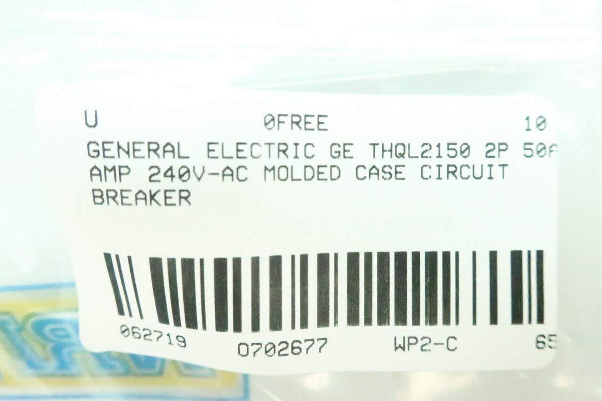 General Electric GE THQL2150 Molded CASE Circuit Breaker 2P 50A AMP 240V-AC