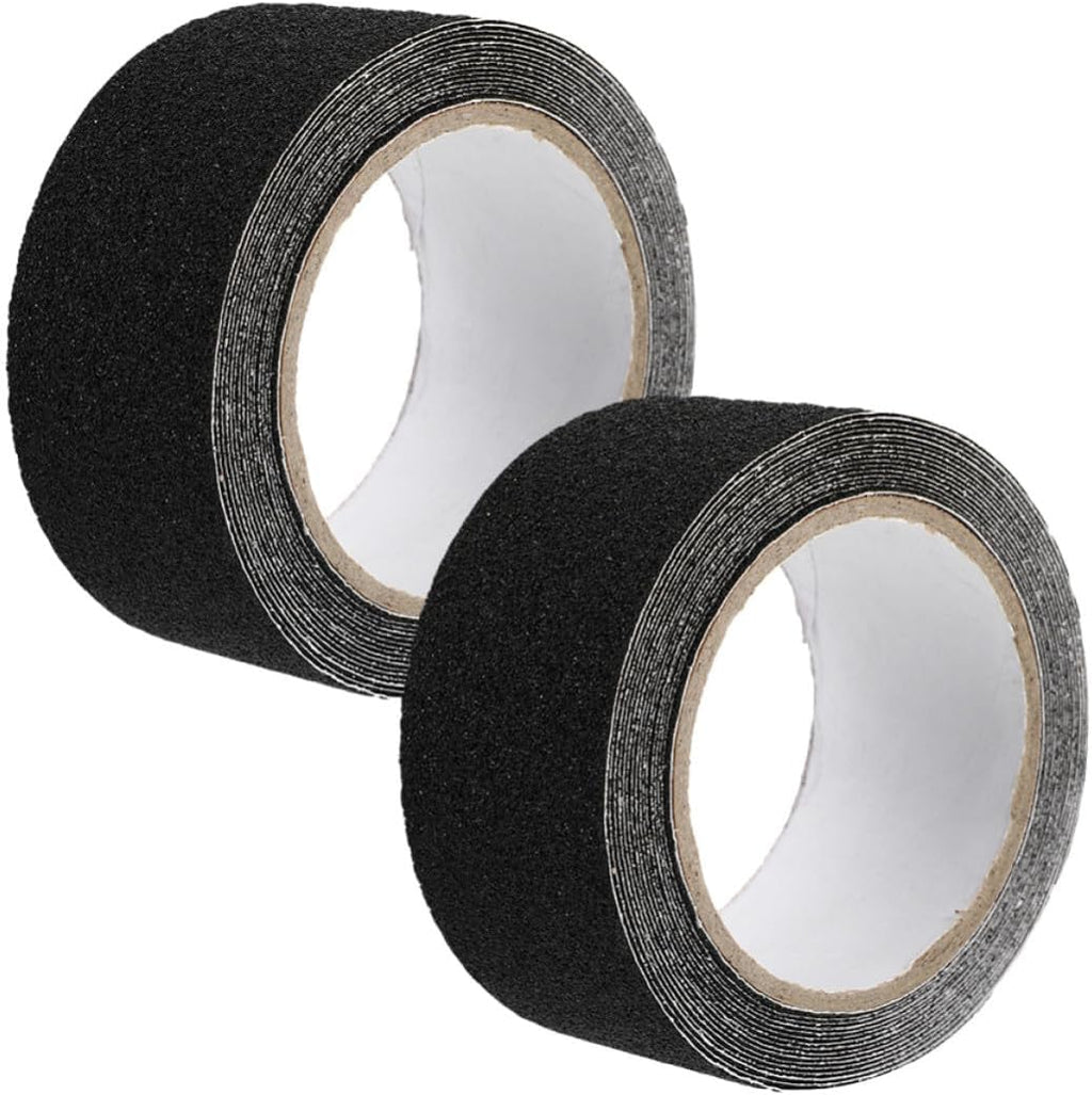 2 Rolls Black PVC Anti Slip Tape for Stairs, Grip