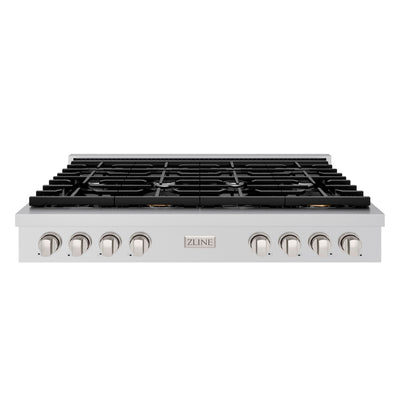 ZLINE 48 in. Paramount Gas Rangetop with 8 Burners and Porcelain Cooktop in Stainless Steel (SRT48)