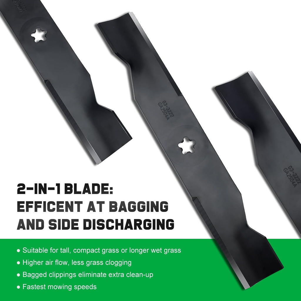 Grasscool Z248F Mower Blades for Husqvarna 48 inch Deck 532180054 Bagger