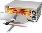 Pizza Oven Indoor Electric Countertop Commercial Pizza maker with Crumb Tray Stainless Steel Pizza Cooker Machine for